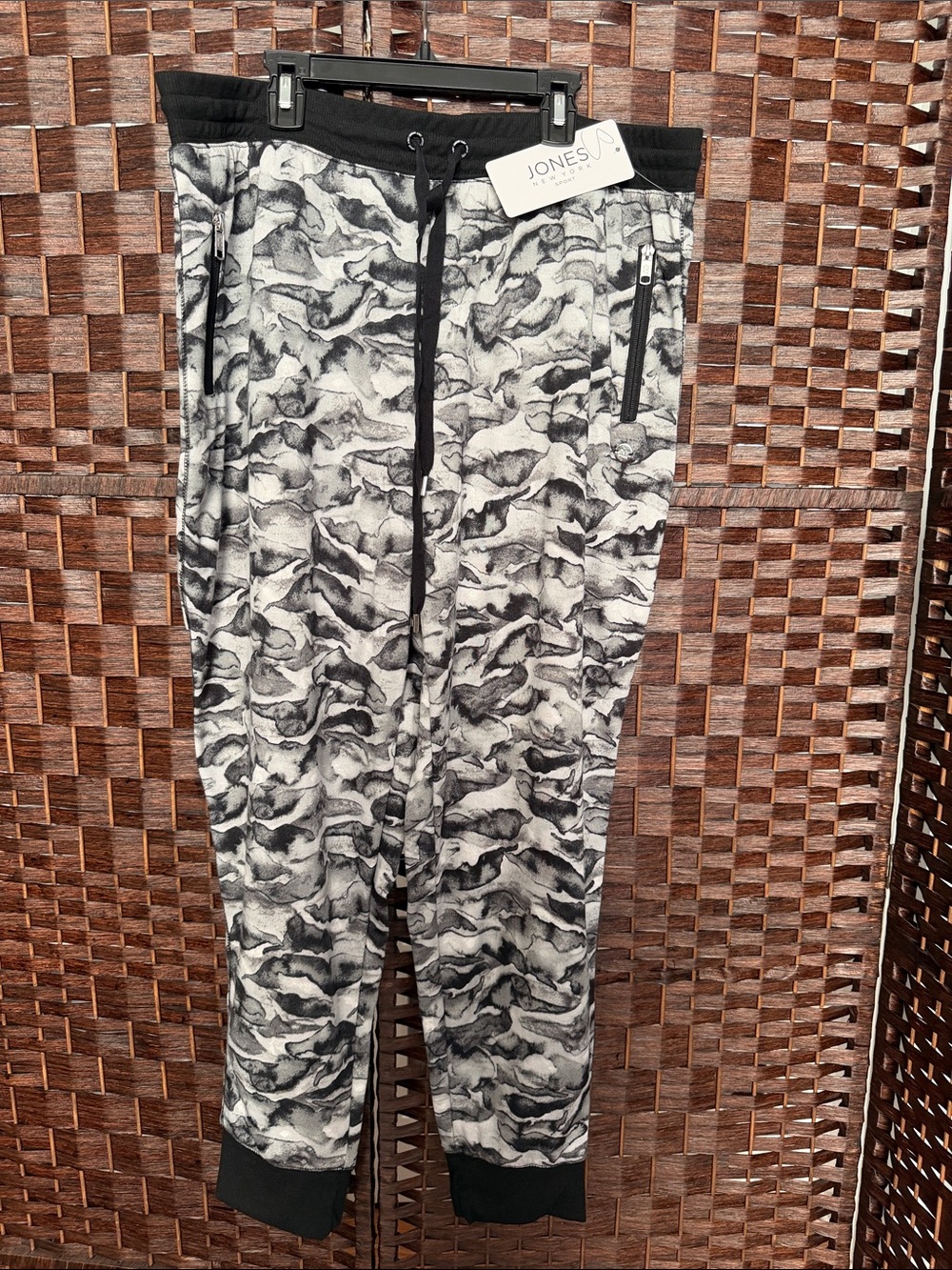 Jones New York Black & Gray Abstract Print Joggers NWT 3X soft pants